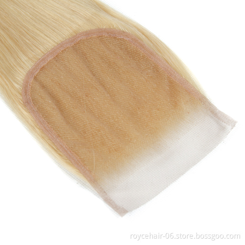 Wholesale 613 Blond 4*4 Lace Closure, Brazilian Body Wave Virgin Remy Human Hair Lace Closure